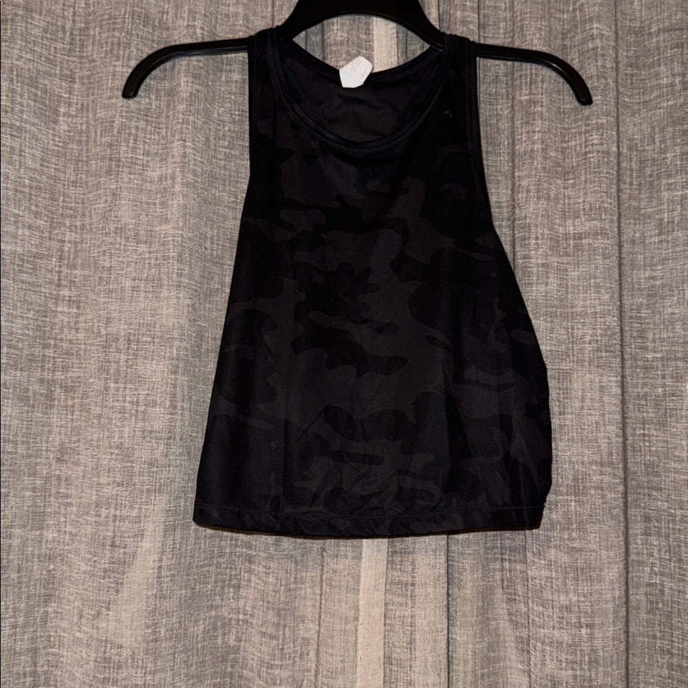 90 Degree By Reflex Black Camouflage Tank Crop Top
